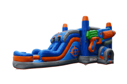 hyperblast double lane combo left Photoroom 1754608528 Hyper Blast Dual lane splash pad Wet /Dry